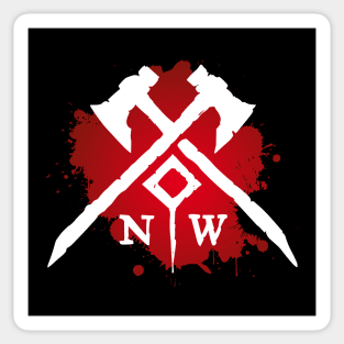 New World - blood and white design Sticker